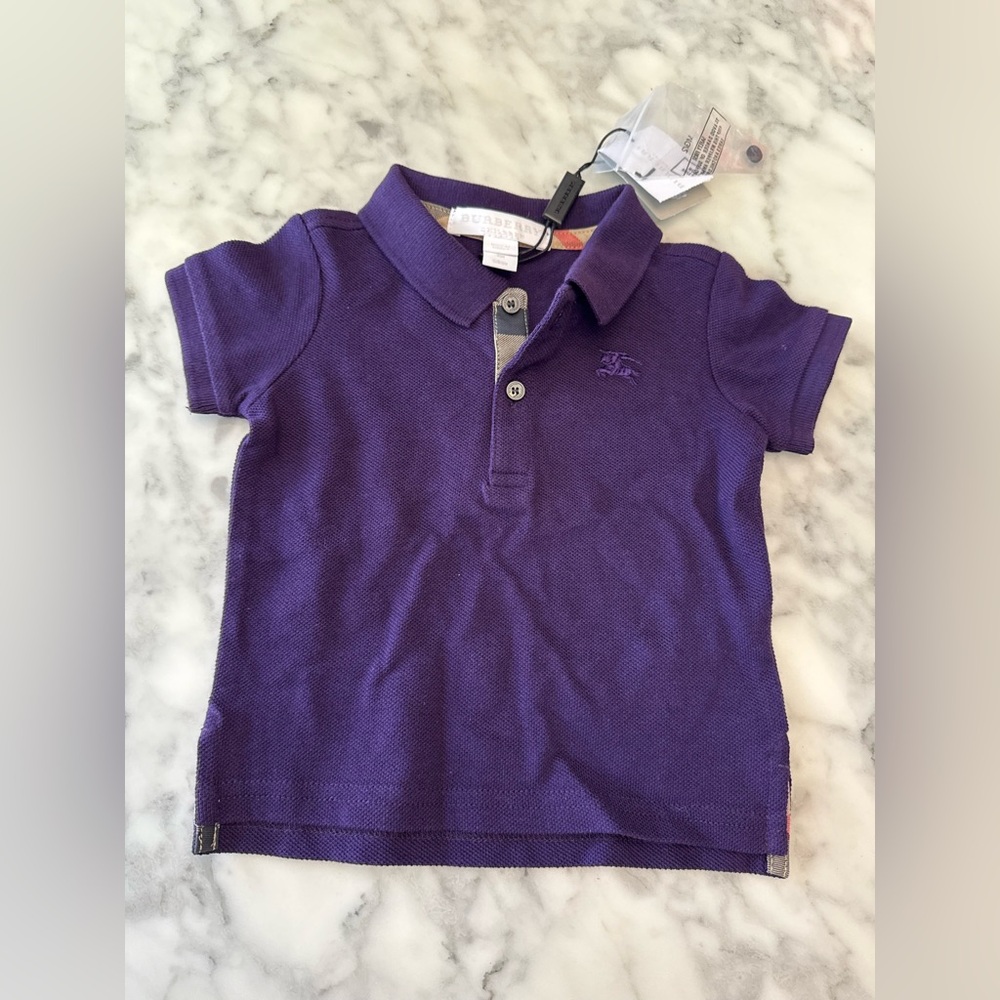 Burberry Purple Kids Polo Shirt